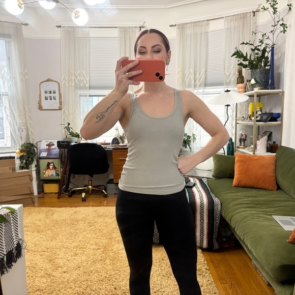 James Perse sz 2 grey Ribbed Basic Tank Top - Picture 8 of 16